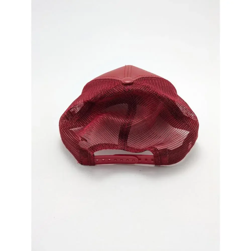 New Era Deadpool Logo Marvel 9Fifty Red Black Mesh Faux Leather Snapback Hat‎